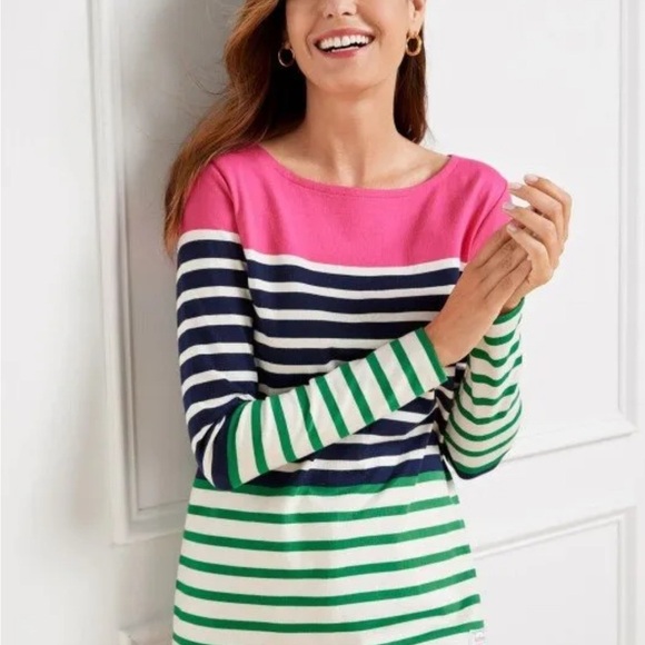 Talbots Women’s Multicolor Striped Cotton Shirt - Picture 1 of 9